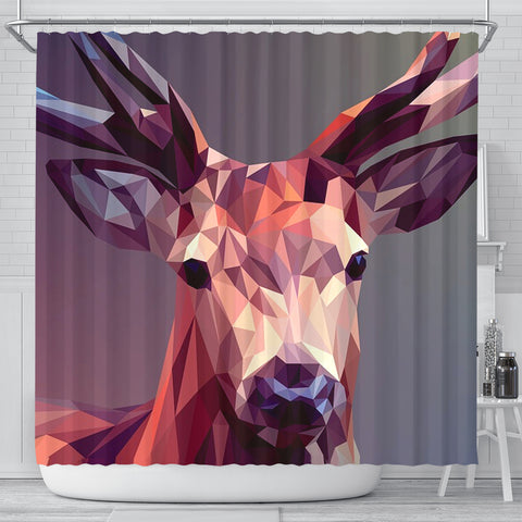 Amazing Deer Vector Art Print Shower Curtains