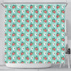 Bull Terrier Dog Floral Print Shower Curtains