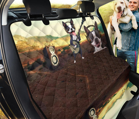 Boston Terrier DJ Print Pet Seat covers