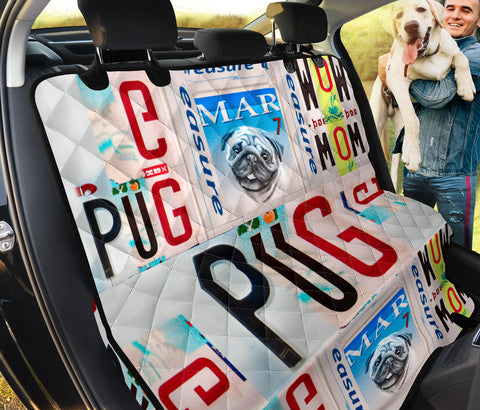 Pug Mom Print Pet Seat Covers