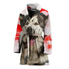 Laughing Alaskan Malamute Print Women's Bath Robe