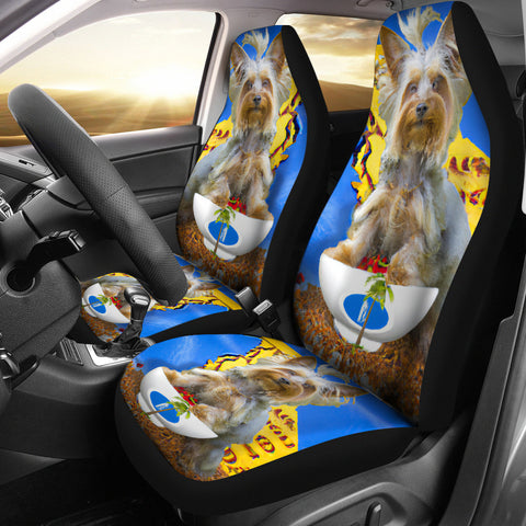 [AI Generated] Yorkie With A Bowl From California Car Seat Covers