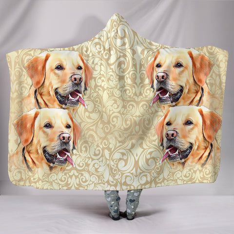 Cute Labrador Retriever Print Hooded BlanketLimited Edition