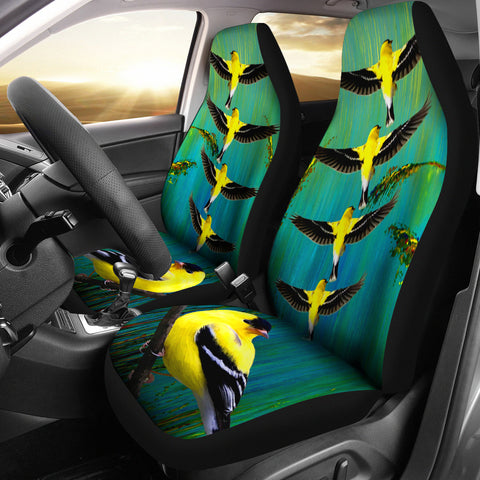 American Goldfinch Bird Print Car Seat Covers