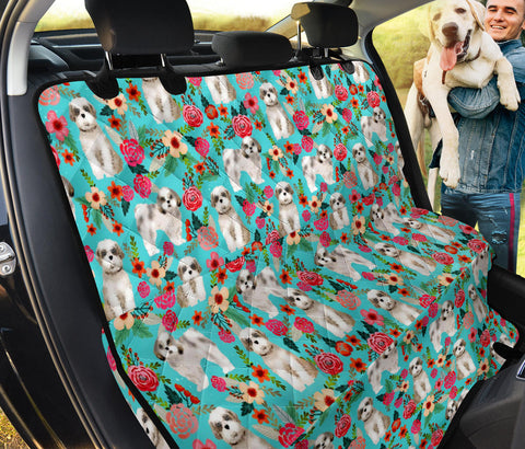 Shih Tzu Dog Floral Print Pet Seat Cover