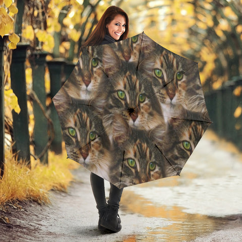 Maine Coon Cat Print Umbrellas