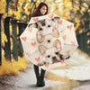 French Bulldog With Heart Print Umbrellas