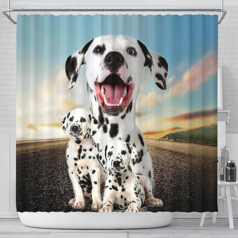 Lovely Dalmatian Print Shower Curtains