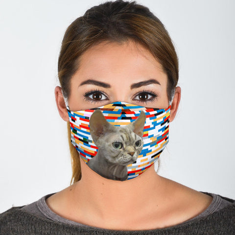 Devon Rex Cat Print Face Mask