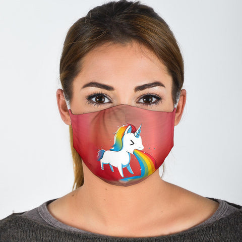 Rainbow Unicorn Print Face Mask