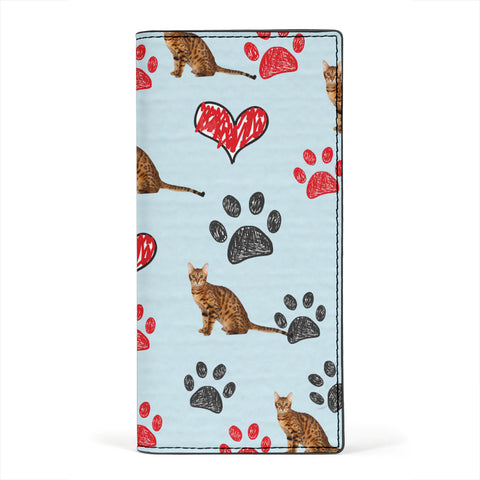 Bangle Cat Print Women's Leather Wallet