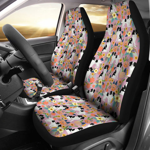 Japanese Chin Dog Floral Print Car Seat Covers