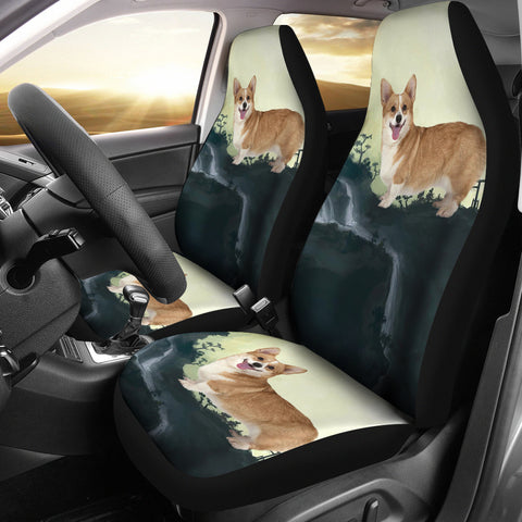 Cute Pembroke Welsh Corgi Print Car Seat Covers