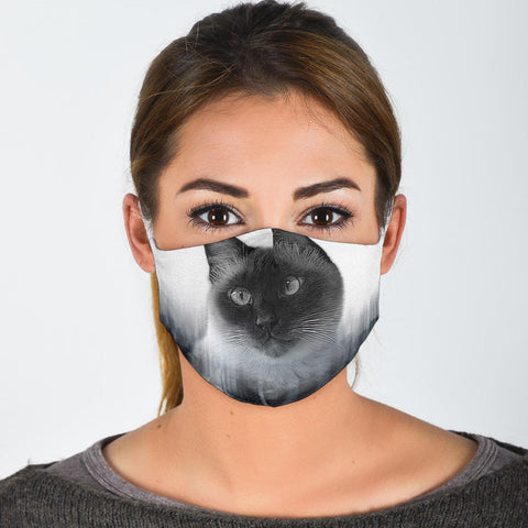 Lovely Siamese Cat Print Face Mask