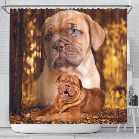 Bordeaux Mastiff Print Shower Curtains