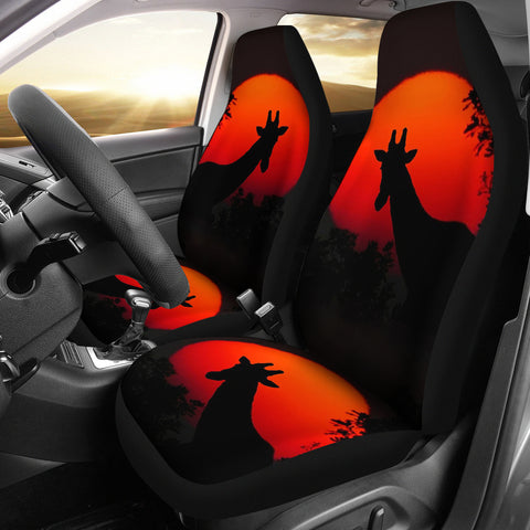 Giraffe Shadow Print Car Seat Covers