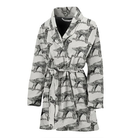 English Setter Dog Pattern Print Women's Bath Robe