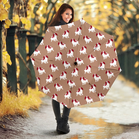 Cavalier King Charles Spaniel Dog Pattern Print Umbrellas