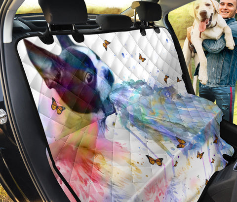 Boston Terrier Rainbow Print Pet Seat Covers