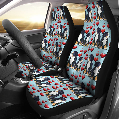 Bernese Mountain Dog Love Print Car Seat Covers