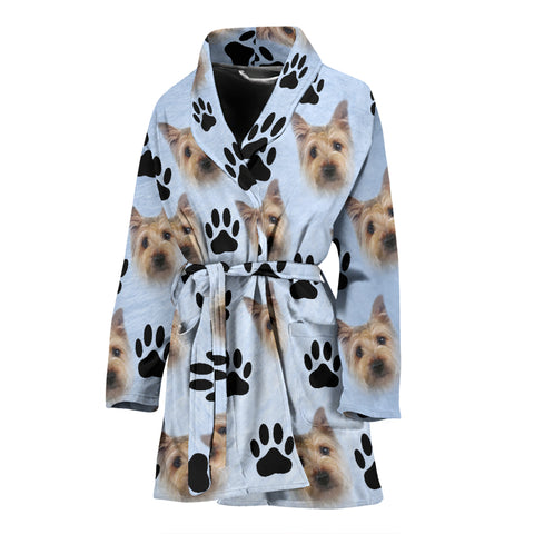 Cairn Terrier Patterns Print Women's Bath Robe
