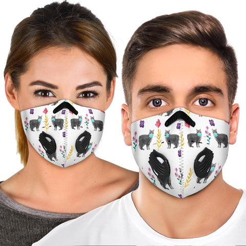 Manx Cat Print Premium Face Mask