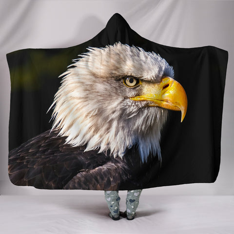 White Tailed Eagle Print Hooded Blanket