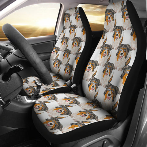 Australian Shepherd Dog Pattern Print Car Seat Covers