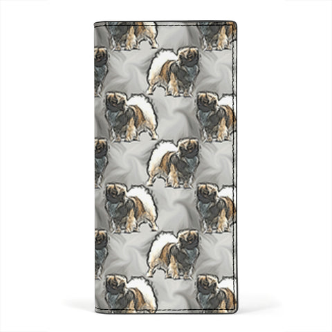 Tibetan Spaniel Dog Print Women's Leather Wallet