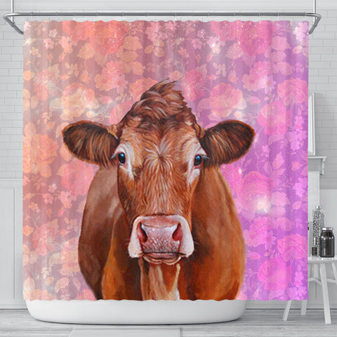 Limousin Cattle (Cow) Print Shower Curtains