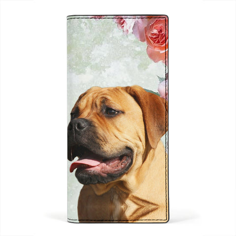 Bullmastiff Dog Print Women's Leather Wallet