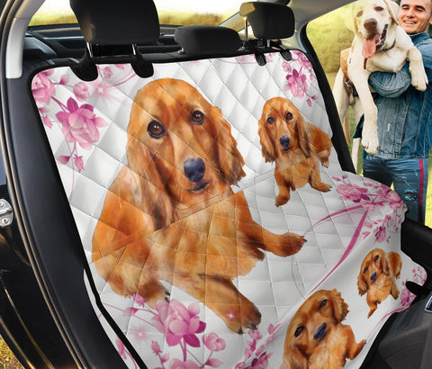 Dachshund Dog Floral Print Pet Seat Covers