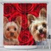 Yorkshire Terrier Print Shower Curtains