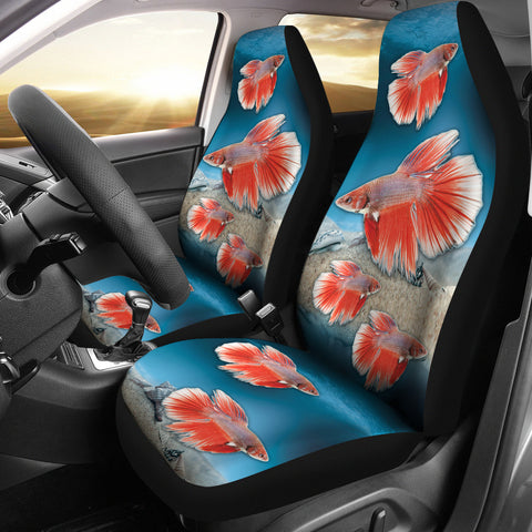 Siamese Fighting Fish Print Car Seat Covers