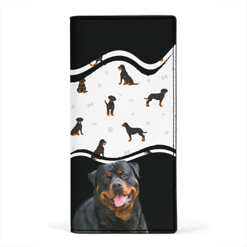 Rottweiler Dog Print Women's Leather Wallet