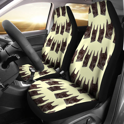 Doberman Pinscher Dog Pattern Print Car Seat Covers