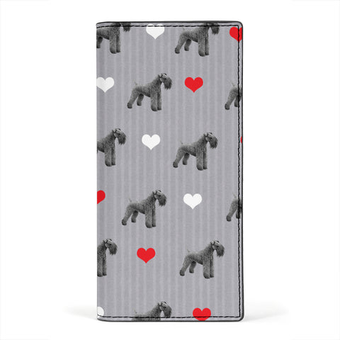 Kerry Blue Terrier Print Women's Leather Wallet