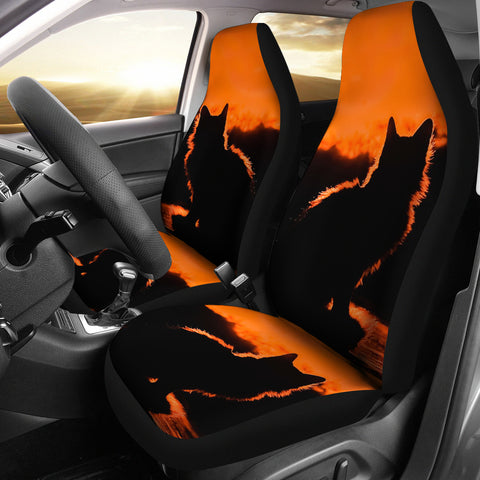 Cat Shadow Print Car Seat Covers