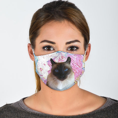 Balinese Cat Print Face Mask