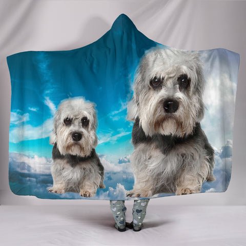 Lovely Dandie Dinmont Terrier Print Hooded Blanket