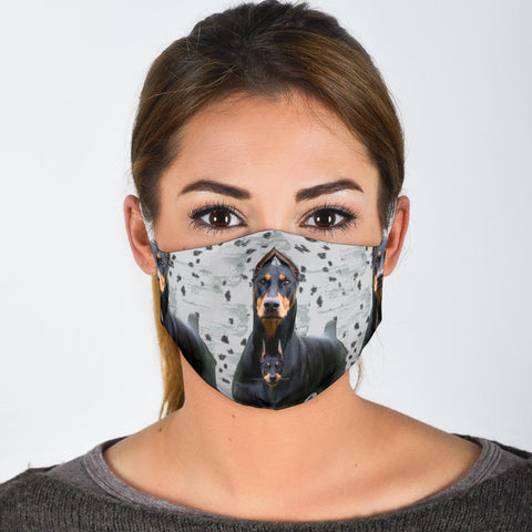 Amazing Doberman Pinscher Print Face Mask