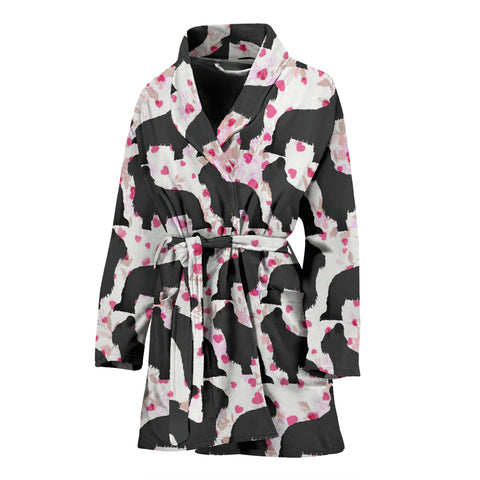 Briard Dog Pattern Print Women's Bath Robe