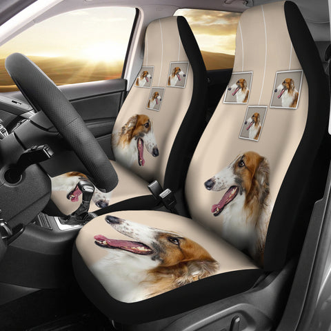 Borzoi Dog Print Car Seat Covers