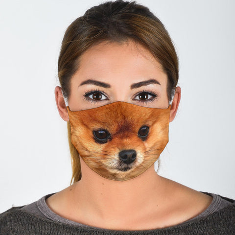 Pomeranian Dog Print Face Mask