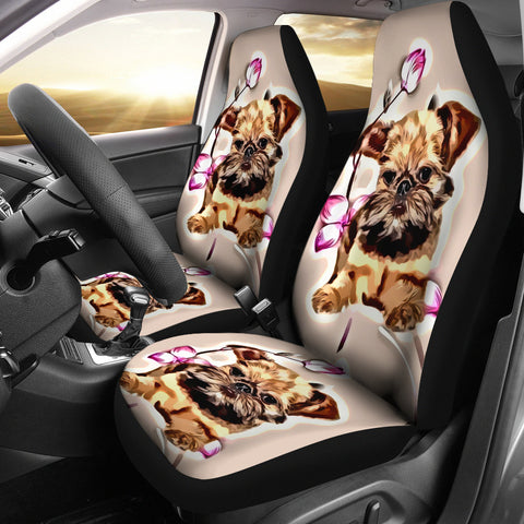 Brussels Griffon Dog Print Car Seat Covers