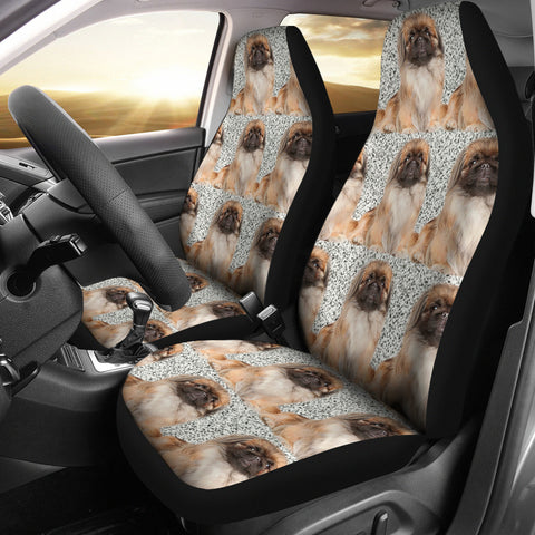 Pekingese Dog Patterns Print Car Seat Covers