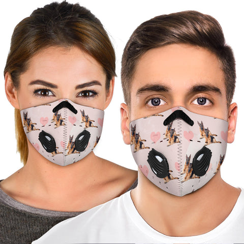 German Shepherd Print Premium Face Mask