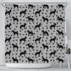 Malinois Dog Paws Pattern Print Shower Curtains