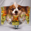 Papillon Dog Print Hooded Blanket