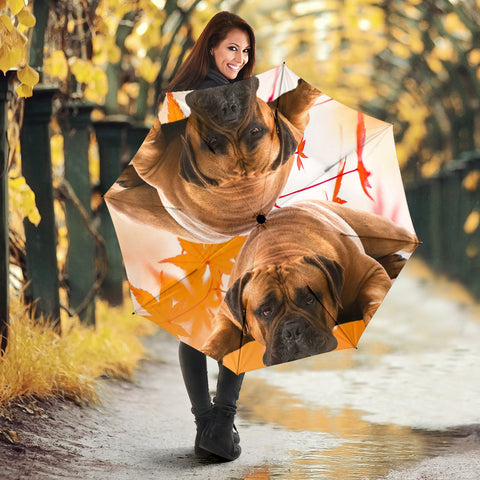 Cute Bullmastiff Print Umbrellas